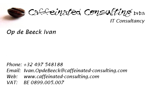 Caffeinated Consulting bvba - IT Consultancy - Op de Beeck Ivan